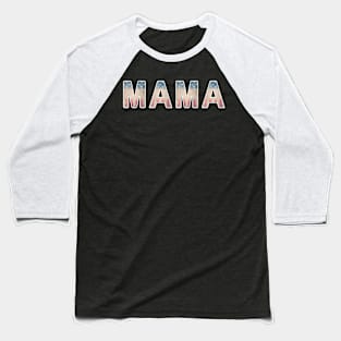 Vintage US Flag Mama Baseball T-Shirt